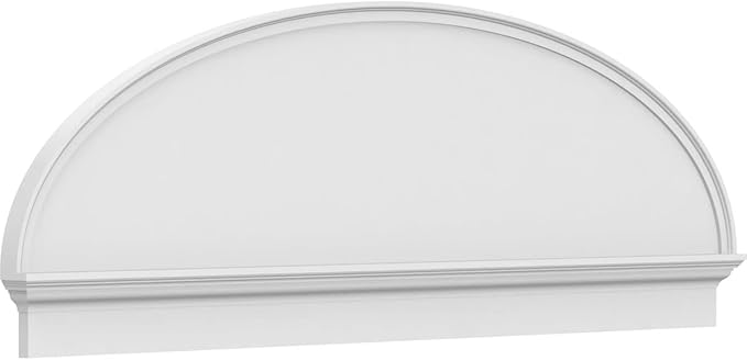 76" W x 25-7/8"H x 2-3/4"P Elliptical Smooth Architectural Grade PVC Combination Pediment