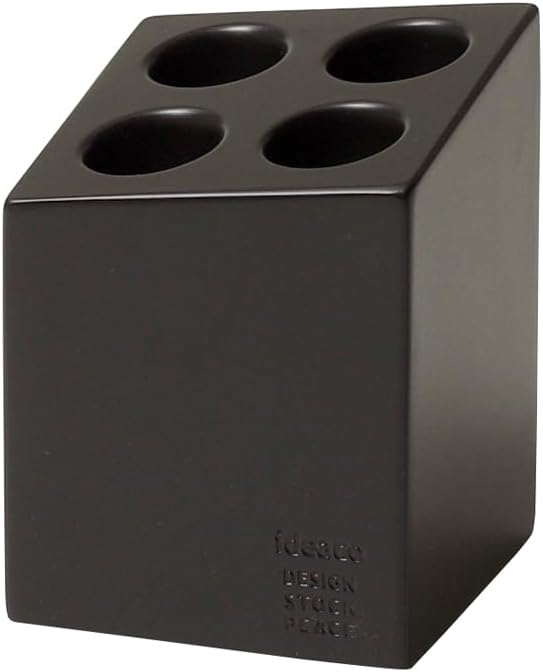 Ideaco Japan Compact Minimalist Design Umbrella Stand Mini Cube 4 Slot Matte Brown