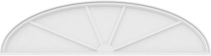Ekena Millwork 76"W x 20"H x 2"P Elliptical 4 Spoke Architectural Grade PVC Pediment
