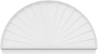 86"W x 49-3/4"H x 2-3/4"P Half Round Sunburst Architectural Grade PVC Combination Pediment