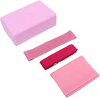 Happyyami Yoga Tool Kit Yoga Block Latex Strap Stretch Band Resistance Ring Fitness