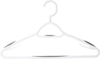 Set of 5 Deluxe Non Slip Hangers by Neatfreak! - Space Saving Hangers for Clothes, Pants, Jackets and Shirt 5 Pack,White/Grey
