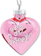 Lillian Vernon Glitter Words Blown Glass Valentine’s Day Ornaments - Handcrafted Hanging Tree Decorations, Heart Glitter Words Holiday & Party Decor, 2.5 in, Pink & Red, 12-Piece Set