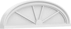 Ekena Millwork 34"W x 9-1/2"H x 2"P Elliptical 4 Spoke Architectural Grade PVC Pediment