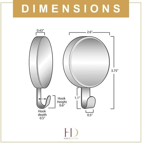Haute Decor Attract Magnetic Hanger, 1 Pack - Strong Magnet Hook for Metal Doors and Surfaces