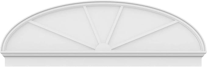 76" W x 25-7/8"H x 2-3/4"P Elliptical 4 Spoke Architectural Grade PVC Combination Pediment