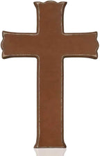 Bltgh Brown Wooden Cross Wall Decor, Religious Cross Gifts With Hook on Hanging Wall Or Table, Confirmation Cross Gift, Baptism Gifts, Rustic Home Church Room Crosses Décor, 10x6.5 IN