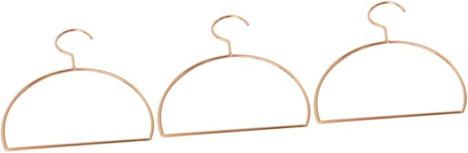 Amosfun 3pcs Metal Scarf Hanger Rack Belt Organizer Closet Hanging Organizer Semicircle Design Space-Saving