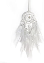 Car Dream Catcher for Rearview Mirror Accessories, Small White Dream Catchers for Car Hanging Ornament for Room Decoration Pendant