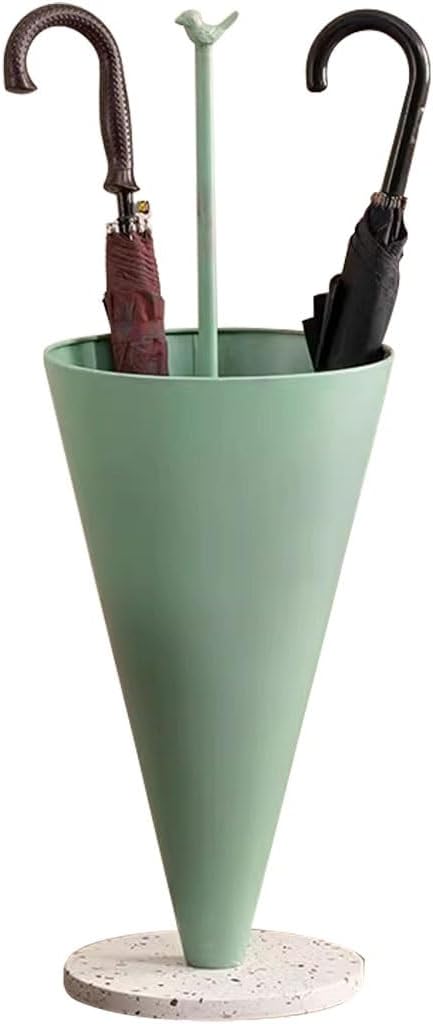 Umbrella Stand Rack Umbrella Basket Tall Umbrella Shape Household Storage Bucket, Multifunctional Umbrella Rack, Nordic Umbrella Stand For Hotel, With Bird Shape Handle ( Color : Green , Size : 30*85c