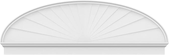 78" W x 26-3/8"H x 2-3/4"P Elliptical Sunburst Architectural Grade PVC Combination Pediment