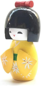 NUOBESTY Traditional Japanese Kimono Doll Ornament Wooden Asian Geisha Collectible Figurine Statue for Office Home Party Table Decoration Random