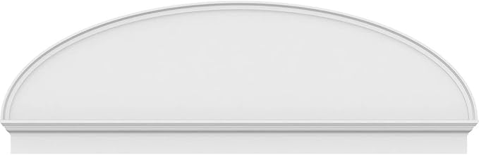 80" W x 26-7/8"H x 2-3/4"P Elliptical Smooth Architectural Grade PVC Combination Pediment