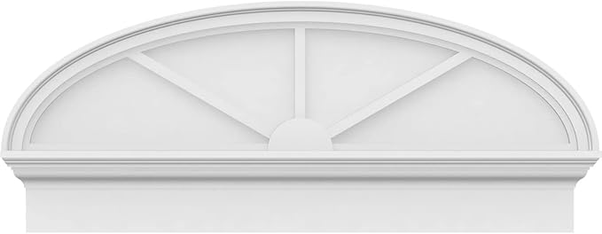40" W x 16-7/8"H x 2-3/4"P Elliptical 3 Spoke Architectural Grade PVC Combination Pediment