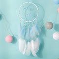 Blue Butterflies Dream Catcher Handmade Colorful Feather Dream Catchers Wall Decoration for Girls Kids ，Beautiful Wall Art. Great Decoration for Bedroom,Baby Tent,Sitting Room,Balcony,Party.