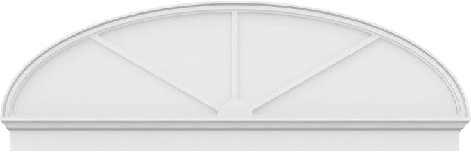 80" W x 26-7/8"H x 2-3/4"P Elliptical 3 Spoke Architectural Grade PVC Combination Pediment
