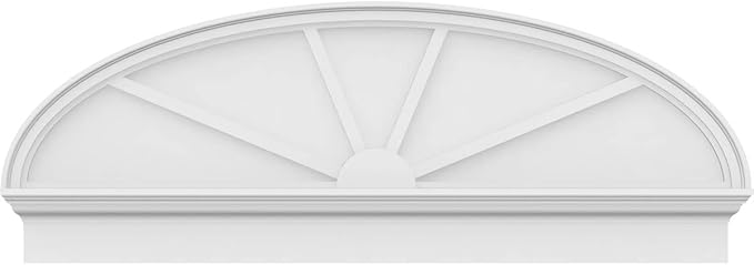 56" W x 20-7/8"H x 2-3/4"P Elliptical 4 Spoke Architectural Grade PVC Combination Pediment