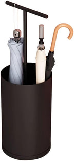 Compact Umbrella Stand for Home, Modern Design with Handle, Indoor Umbrella Storage Holder, Stylish Black Umbrella Organizer for Easy Access and Space-Saving
