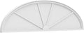 Ekena Millwork84'W x 22'H x 2'P Elliptical 4 Spoke Architectural Grade PVC Pediment