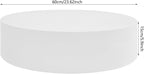 Round Display Pedestal Stand, Event Decor Display Plinth Stands, Bridal Shop Cylinder Plinth Raiser Table, Party Event Decor Circle Pedestal Stand for Boutiques Model Air Conditioner Heightening (White, 23.6*5.9in)