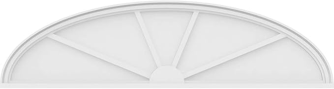 Ekena Millwork 66"W x 17-1/2"H x 2"P Elliptical 4 Spoke Architectural Grade PVC Pediment