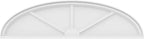 54" W x 14-1/2"H x 2" P Elliptical 3 Spoke Architectural Grade PVC Pediment