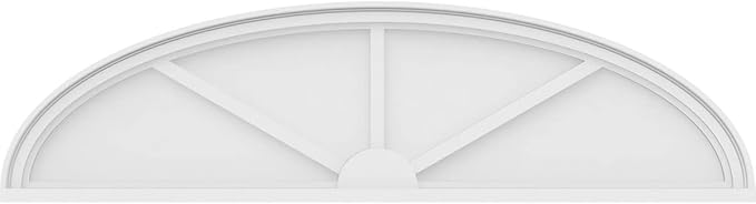 54" W x 14-1/2"H x 2" P Elliptical 3 Spoke Architectural Grade PVC Pediment