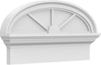 24" W x 12-7/8"H x 2-3/4"P Elliptical 3 Spoke Architectural Grade PVC Combination Pediment