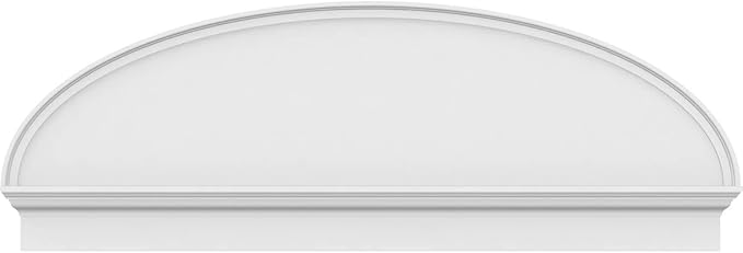 64" W x 22-7/8"H x 2-3/4"P Elliptical Smooth Architectural Grade PVC Combination Pediment