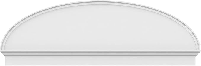 72" W x 24-7/8"H x 2-3/4"P Elliptical Smooth Architectural Grade PVC Combination Pediment