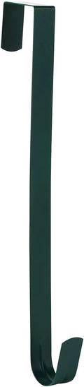 Wreath Hanger for Front Door, Slim Over The Door Hook, Easy to Use and Reusable Holiday Wreath Holder for Christmas, Thanksgiving, Halloween and Daily Décor (12" Green, 1)