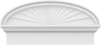26" W x 13-3/8"H x 2-3/4"P Elliptical Sunburst Architectural Grade PVC Combination Pediment