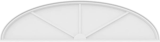 82" W x 21-1/2"H x 2" P Elliptical 3 Spoke Architectural Grade PVC Pediment