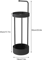Golden Rust Proof Umbrella Holder, Entrance Drain Umbrella Bucket, Steel Circular Umbrella Holder, Umbrella Storage Rack, Suitable for use in Homes, Offices, Hotel Lobbies （Black）
