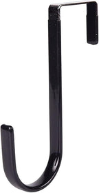 Black Wreath Hanger - Strong Bearing Fall Wreath Christmas Halloween Decorations Carbon Steel Wreath Door Hook 5" Height Wreath Hangers, Front Door Metal Over The Door Single Hook, Home Décor