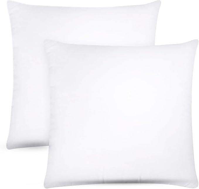 Covers & All Throw Pillow Inserts Only Pack of 2, Durable Soft Square 26 x 26 Inches 65 GSM Non-Woven Fabric with 15D Silicon Fiber Filling, Universal uses for Home Decor Office Indoor Outdoor