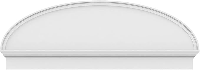 56" W x 20-7/8"H x 2-3/4"P Elliptical Smooth Architectural Grade PVC Combination Pediment