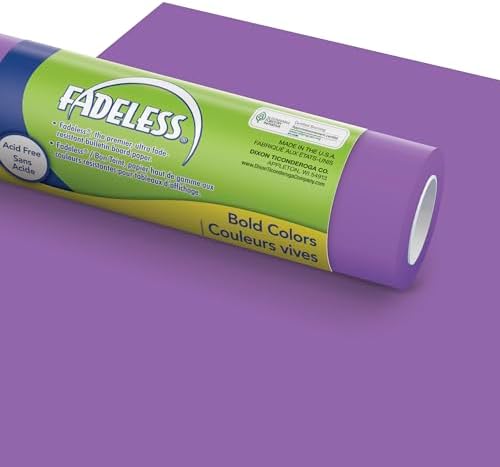 Fadeless Bulletin Board Paper, Fade-Resistant Paper for Classroom Decor, 48” x 200’, Violet, 1 Roll