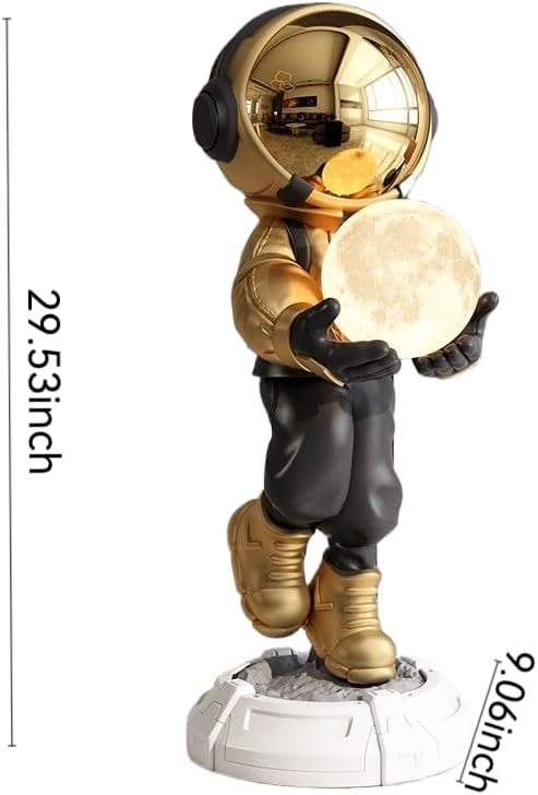 Astronaut Statue, Spaceman Sculpture, Home Decor Sculpture, Cool Metal mask Decoration, Large Spaceman Figurine Decoration