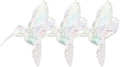 Milisten Iridescent Hummingbird Ornament Set of 3 Acrylic Hanging Pendants 3.93X3.74X2.75 Inch Decorative Bird Home Garden Wall Ceiling Decor