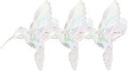 Milisten Iridescent Hummingbird Ornament Set of 3 Acrylic Hanging Pendants 3.93X3.74X2.75 Inch Decorative Bird Home Garden Wall Ceiling Decor