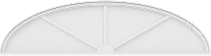 76" W x 20" H x 2" P Elliptical 3 Spoke Architectural Grade PVC Pediment
