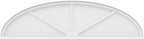 68" W x 18" H x 2" P Elliptical 3 Spoke Architectural Grade PVC Pediment