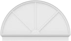 58"W x 35-3/4"H x 2-3/4"P Half Round 3 Spoke Architectural Grade PVC Combination Pediment