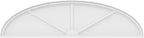 74" W x 19-1/2"H x 2" P Elliptical 3 Spoke Architectural Grade PVC Pediment
