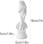 White Venus Statue for Home Decor, 7.6 Inch Aphrodite Sculpture “Birth of Venus”, Handmade Resin Greek Roman Goddess Figurine, Office Desk Art & Gift Idea