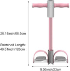 Abdominal Trainer, Sit-Up Training Equipment, 6 Tubes Fitness Elastic Pull Rope, Tension Rope Pull Up Pilate Foot Pedal Resistance Band Workout Tool Ab Shaper