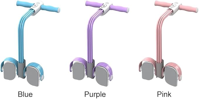 Abdominal Trainer, Sit-Up Training Equipment, 6 Tubes Fitness Elastic Pull Rope, Tension Rope Pull Up Pilate Foot Pedal Resistance Band Workout Tool Ab Shaper