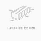 HSLFUAI 2 Pack Drawer Organizer for Thin Jeans,Pants,T-shirts Foldable Closet Organizer Drawer Soft Fabric Dresser Drawer Divider Bins for Thin Jeans,Pants,T-shirts (White-7M-2PCS)