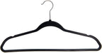 Quality Hangers 200 Pack Plastic Hangers for Clothes - Slim Non-Velvet Hangers with 360° Swivel Chrome Hook & Non Slip Notches - Ideal for Dresses Coats Shirts Jackets & More - Black